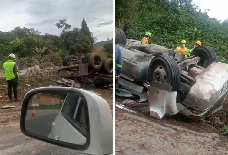 Accidente de tránsito vía La Vega - Bogotá