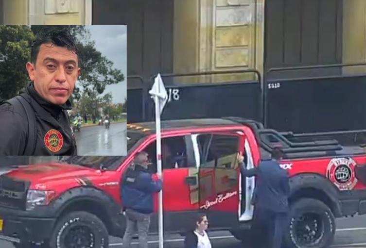 Camioneta de Fuchi armó trancón por mal parqueo 24 minutos de caos