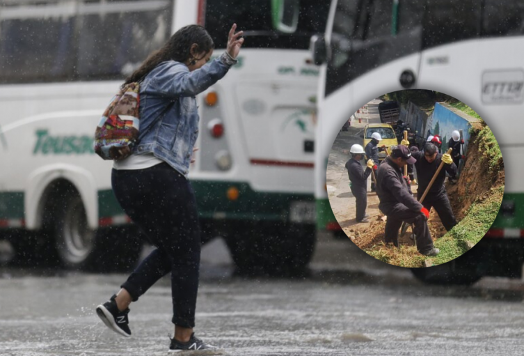 Deslizamiento por lluvias en Bogotá