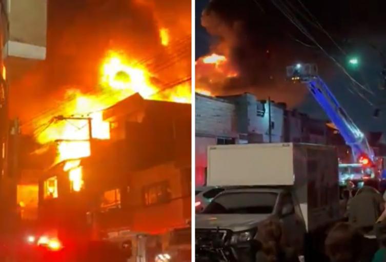 Incendio en Bogotá desató el caos: bodega quedó envuelta en llamas