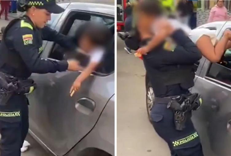 Menor rescatado de carro 