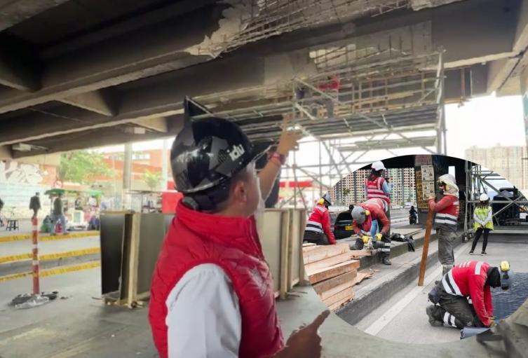 Puente dañado en Bogotá entra en operación quirúrgica toca demoler
