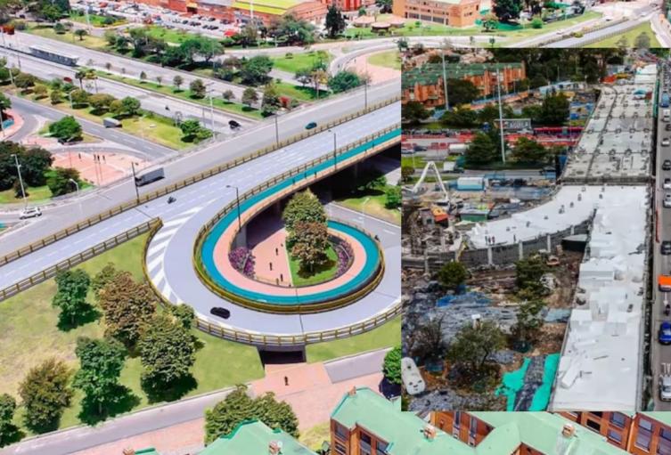 Puente de Icopor en el norte de Bogotá pesa 50 veces menos que el concreto