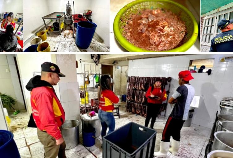 Sellan fábrica en Kennedy tras hallar 200 kilos de morcilla dañada