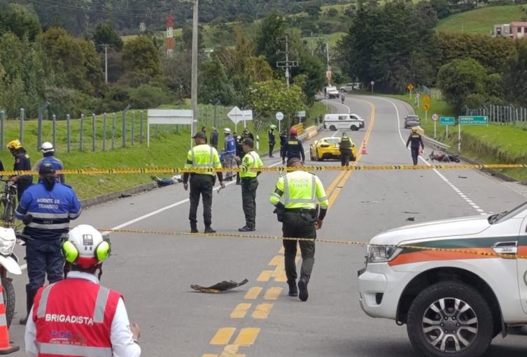 Accidente de Ferrari entre La Calera y Sopó