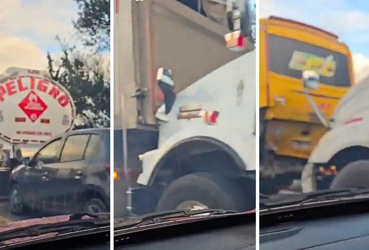 Caos vial en Sopó – Briceño por choque múltiple en plena salida de Año Nuevo
