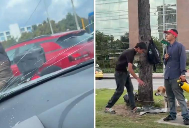 Agresión de limpiavidrios