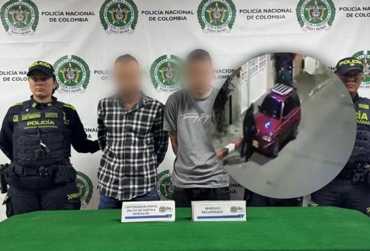 Captura de presuntos ladrones de vehículos