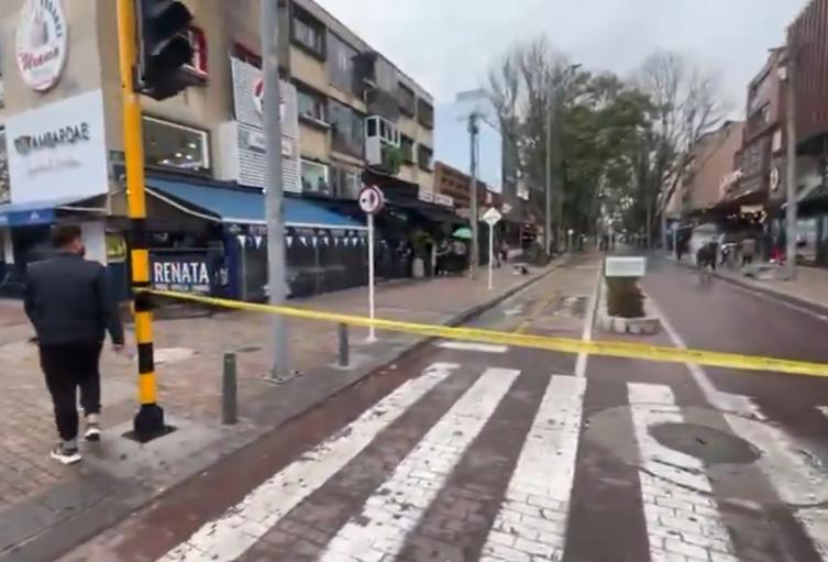 Cierre en zona T de Bogotá