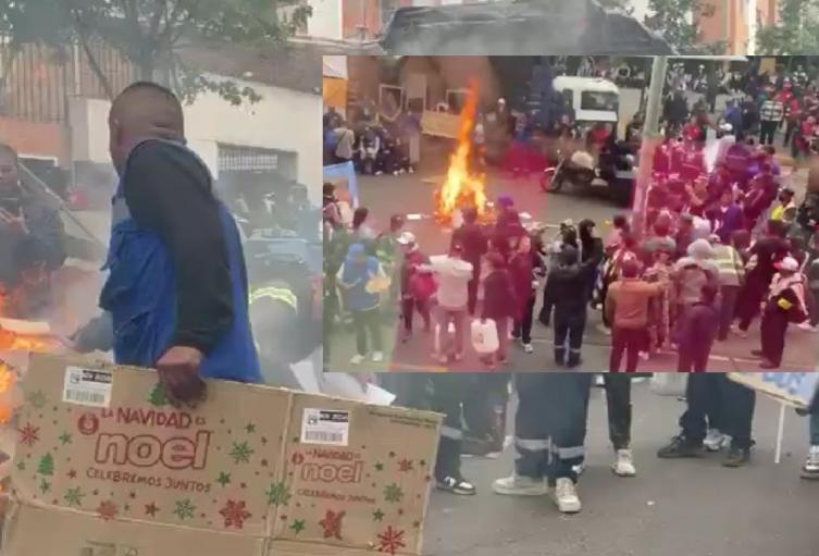 Fogata y protesta en Chapinero vecinos con el susto en la nuca