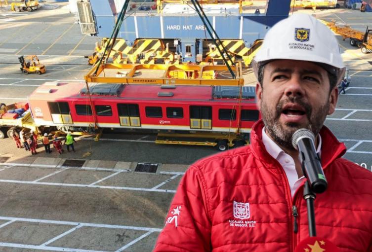 Galán confirma la llegada a Colombia del cuarto tren del metro de Bogotá