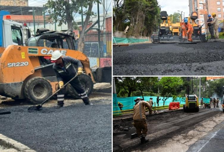 Mejoramiento de vías en Bogotá