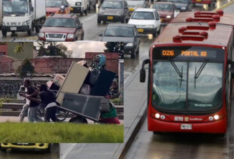NQS colapsó por un 'zorrai' TransMilenio a paso de tortuga