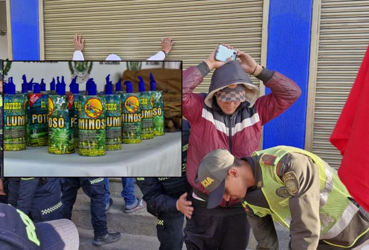 Incautación de pólvora en Bogotá