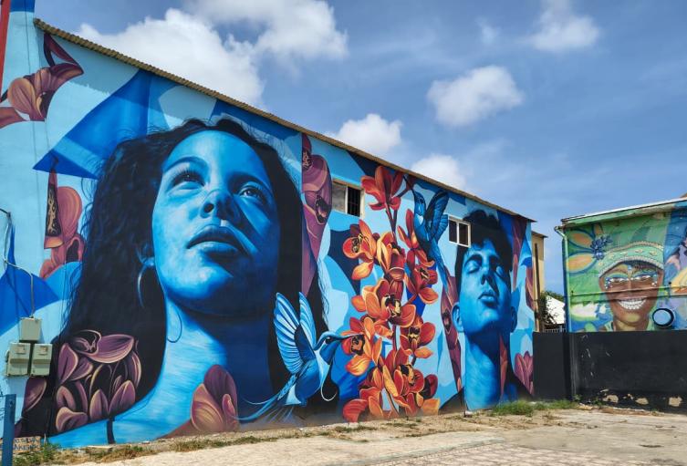 Muchas obras expuestas en San Nicolás, tienen cuota colombiana. 