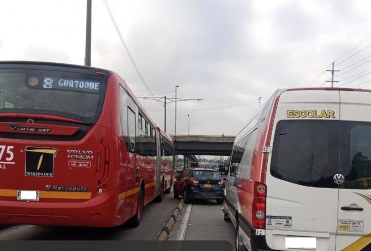 Siniestro en la autopista Norte