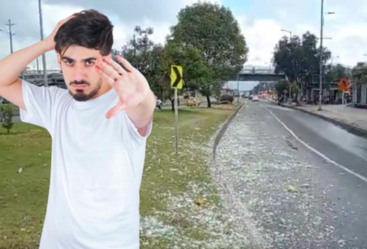 Caída de vidrios complica el tránsito en Kennedy