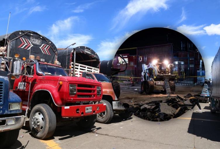 Obras en alrededores de Corabastos