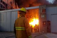 Incendio en bodega de Funza