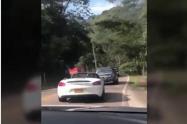 Porsche accidentado en Cundinamarca