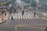 Bloqueo en la Calle 45 con Carrera 7A genera afectaciones en la movilidad