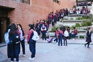 Estudiantes de colegio en Bogotá