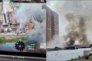 Incendio en Hayuelos, en la localidad de Fontibón