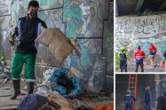 Alcaldía de Mosquera hace limpieza en puente vehicular: ciudadanos felices