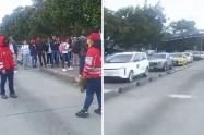 Manifestación en la Avenida El Dorado
