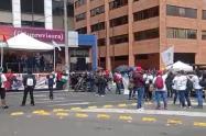 Paro de maestros en Bogotá