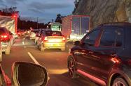 Trancón en vía Girardot-Bogotá el 20 de julio de 2025
