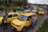 Taxistas protestan por proyecto de ley