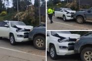 Fuerte accidente en la vía Bogotá - La Calera: tome precauciones