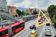 Fuerte trancón en la autopista Norte con calle 125: usuarios desesperados