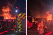 Emergencia por incendio en Fontibón: columnas de humo y caos vial