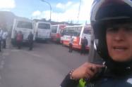 Manifestación de transportadores en Puente Aranda