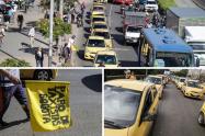 Paro de taxistas en Bogotá: cerca de 300 conductores protestan a esta hora