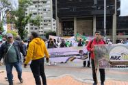 Manifestación de campesinos en Bogotá