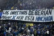 Protesta de hinchas de Millonarios