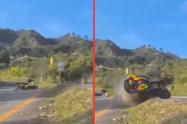 Dos motociclistas salieron volando en accidente en la vía Bogotá – Villeta