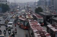 Accidente causa tremendo trancón