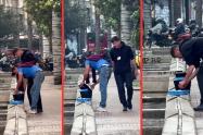 En video quedó registrado el momento en que presuntos vendedores lavan pollo en las aguas del canal San Francisco, en Bogotá.