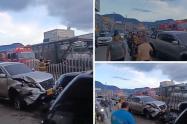 [Video] Estrellón múltiple en la Av. Comuneros con Cra. 26: camioneta quedó destrozada