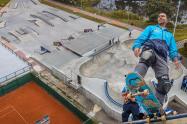 Estrenaron skatepark en Cundinamarca hasta el Rey se animó a rodar