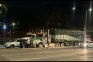 Trancón en la Autonorte por choque