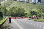 Protesta de transportadores en la vía al Llano