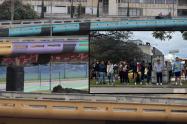 Ciudadanos viendo la implosión en Puente Aranda