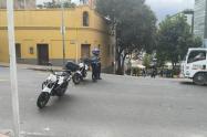 Manifestación en el Colegio Mayor de Cundinamarca