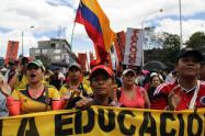 Profesores de Fecode en manifestación