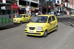 Taxi en Bogotá.